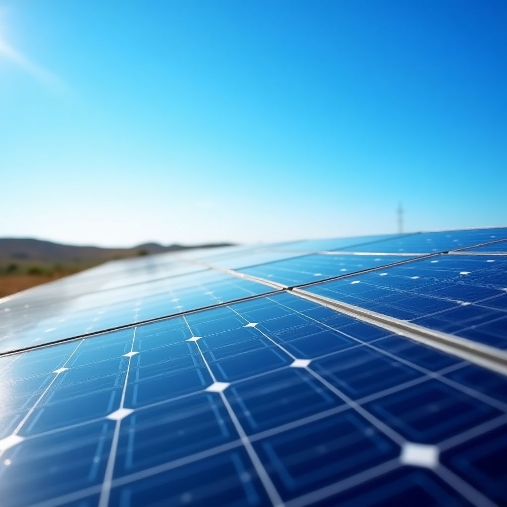 Panel solar en una instalación de YPF Luz